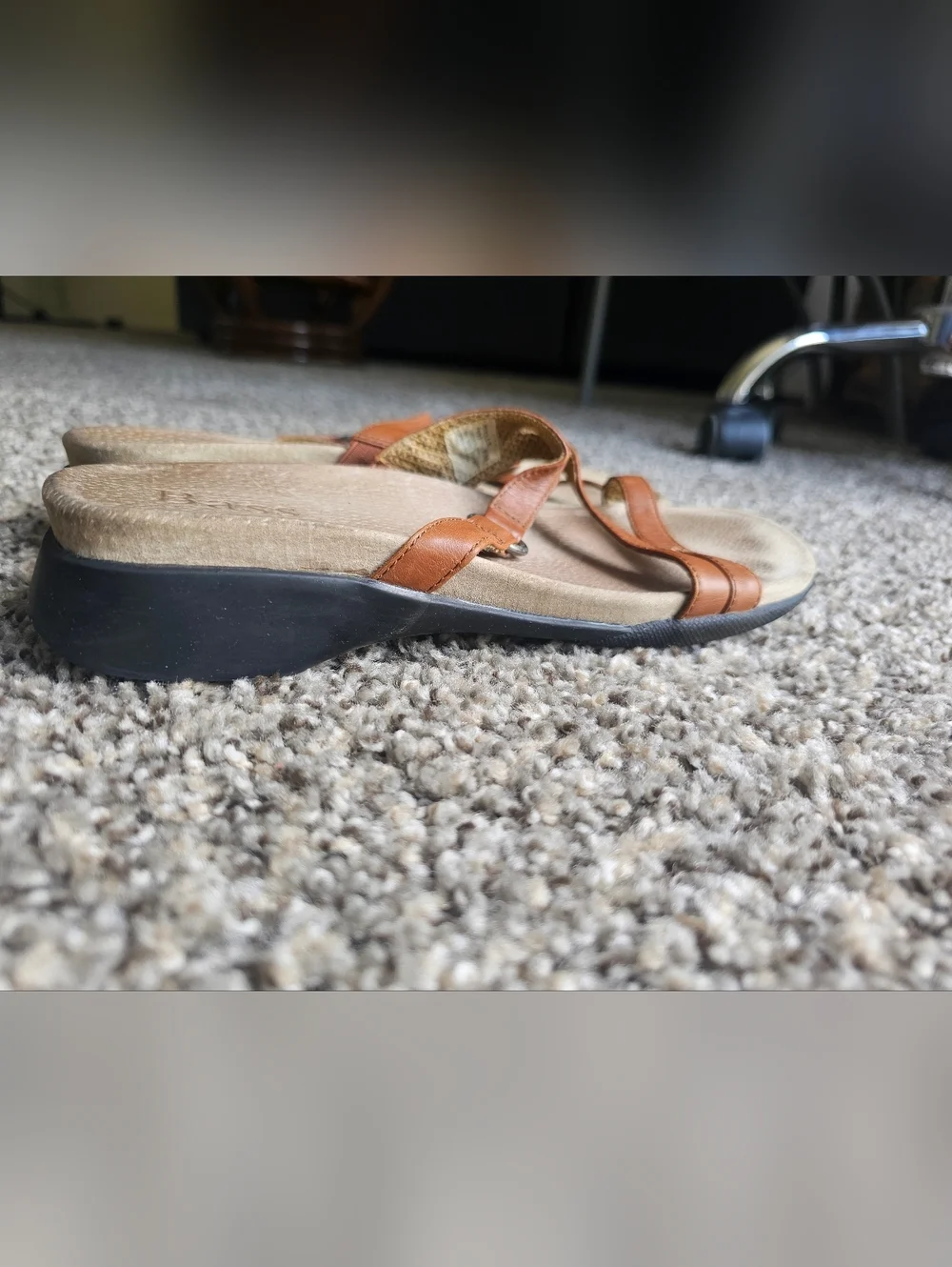 Bass Brown Leather Strappy Sandals